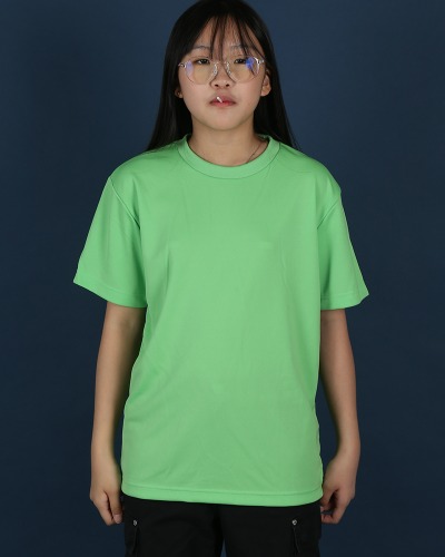 티팜 드라이 쿨 라운드 티셔츠 (아동용 ~ 성인용)_라임