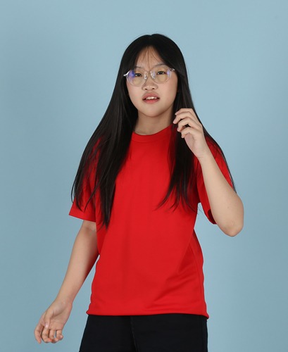 티팜 드라이 쿨 라운드 티셔츠 (아동용 ~ 성인용)_레드