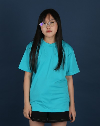 티팜 드라이 쿨 라운드 티셔츠 (아동용 ~ 성인용)_민트블루