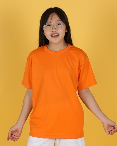 티팜 드라이 쿨 라운드 티셔츠 (아동용 ~ 성인용)_오렌지