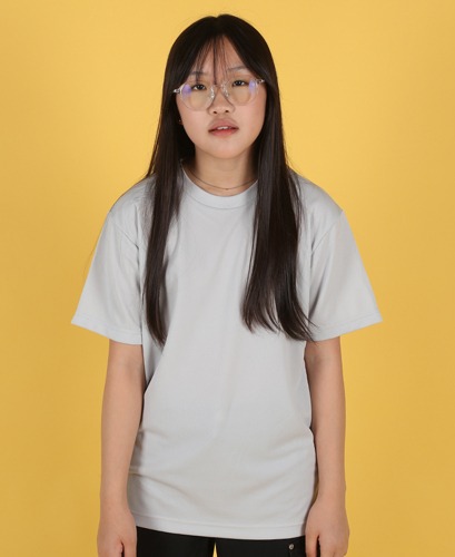 티팜 드라이 쿨 라운드 티셔츠 (아동용 ~ 성인용)_실버그레이